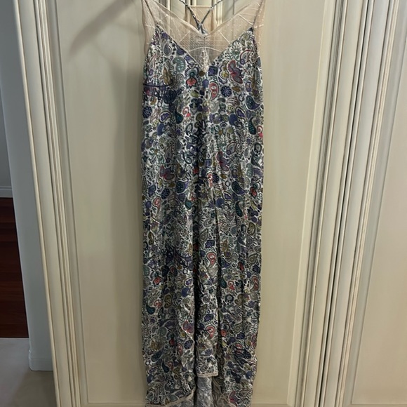 Zadig & Voltaire Risty Mandala slip dress with lace. Size small